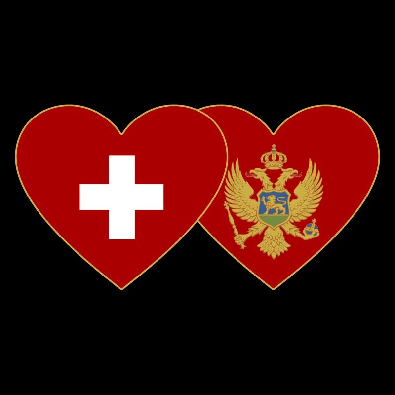 Switzerland Montenegro flag