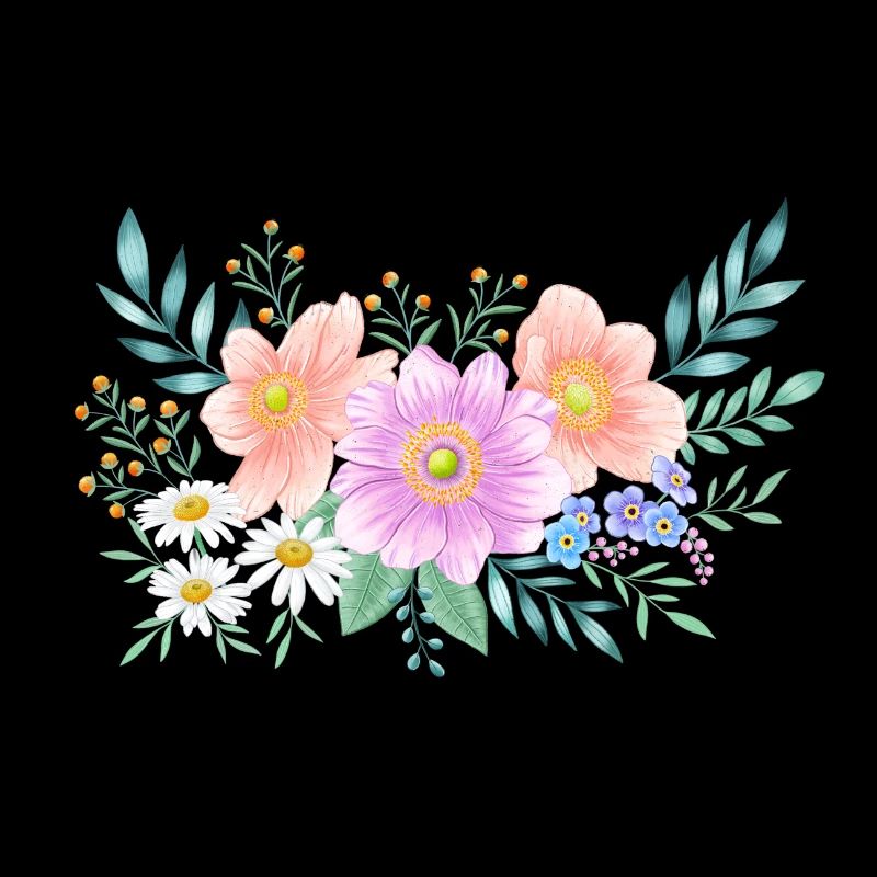 Cadre de fleurs avec beaucoup d’espace pour votre propre texte