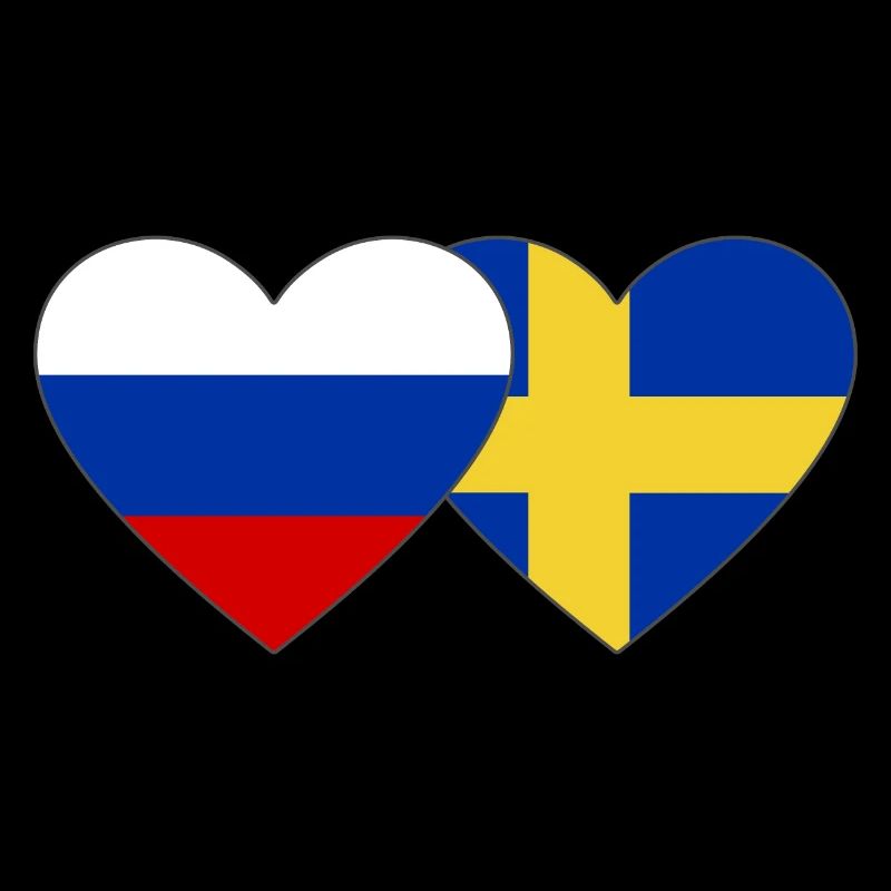 Drapeau de la Suède Russie