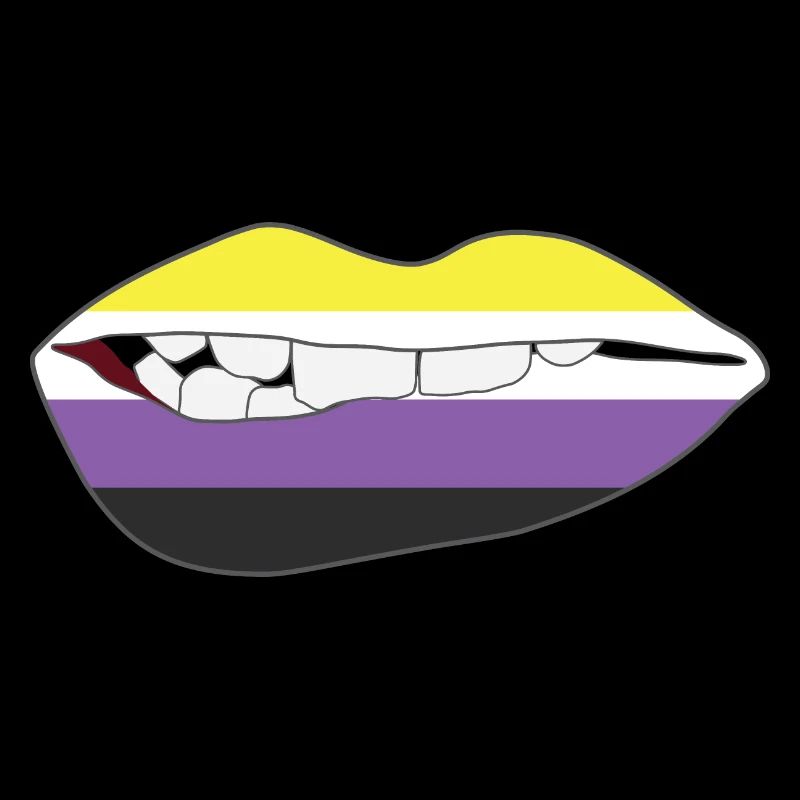 Biting Lips - Non-binary Flag