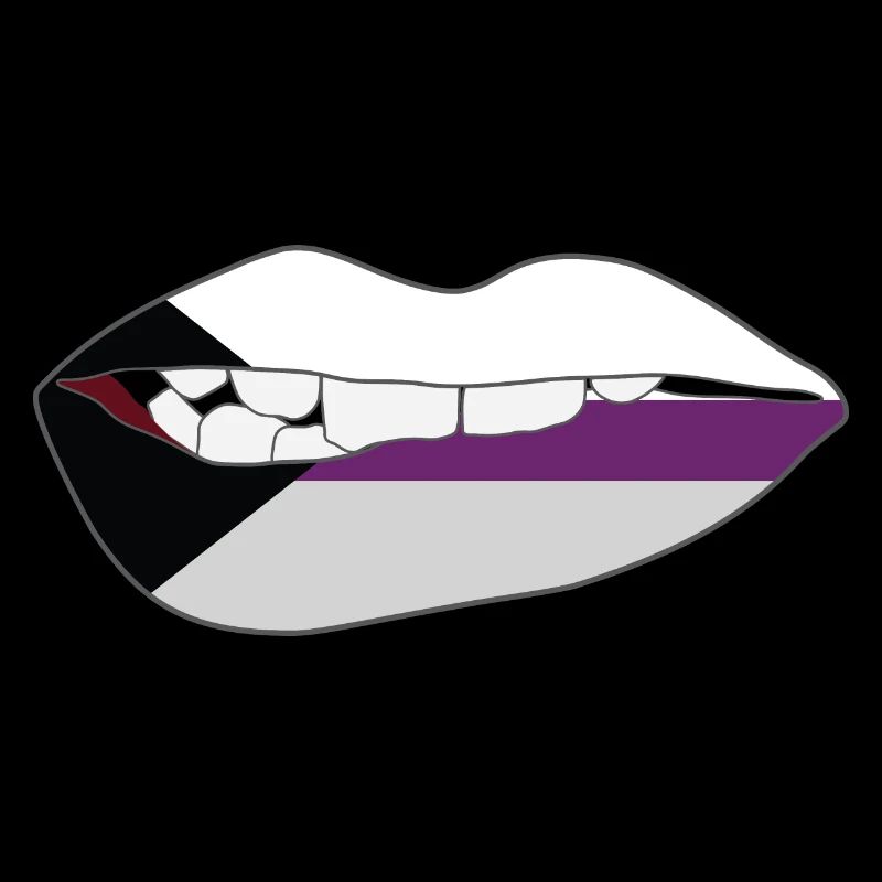 Biting Lips - Demisexual Flag