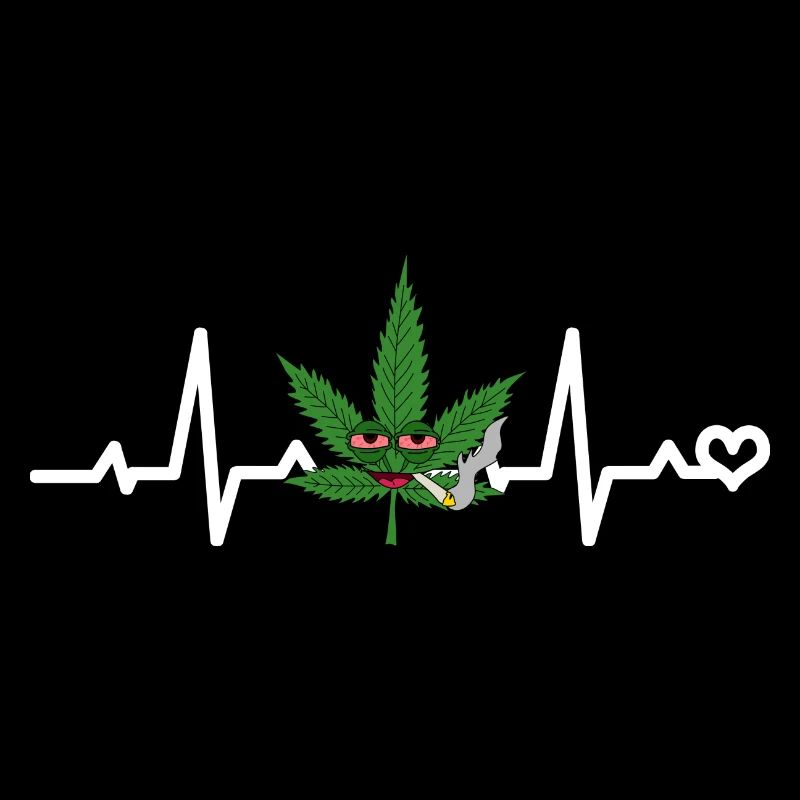 kiffendes hanfblatt herzfrequenz EKG Gras