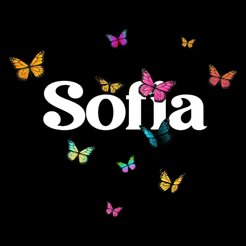 SOFIA - Schöner Mädchen Name mit Schmetterlingen