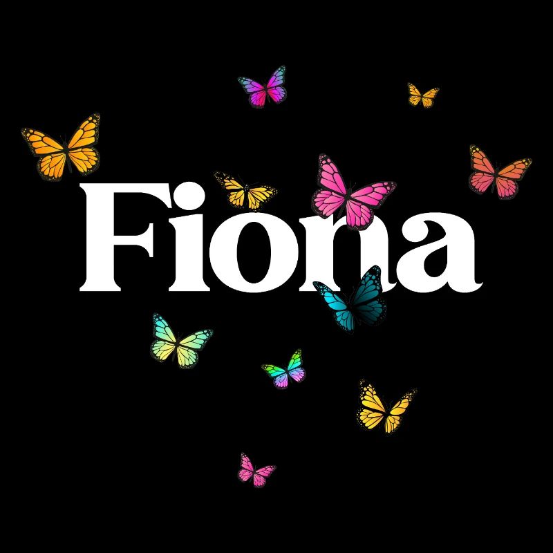 FIONA - Beau nom de fille avec un smash coloré