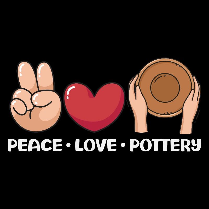 Peace Love Pottery Art Joy