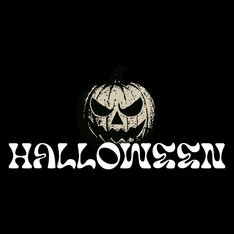 Haunted Pumpkin Halloween Textdesign