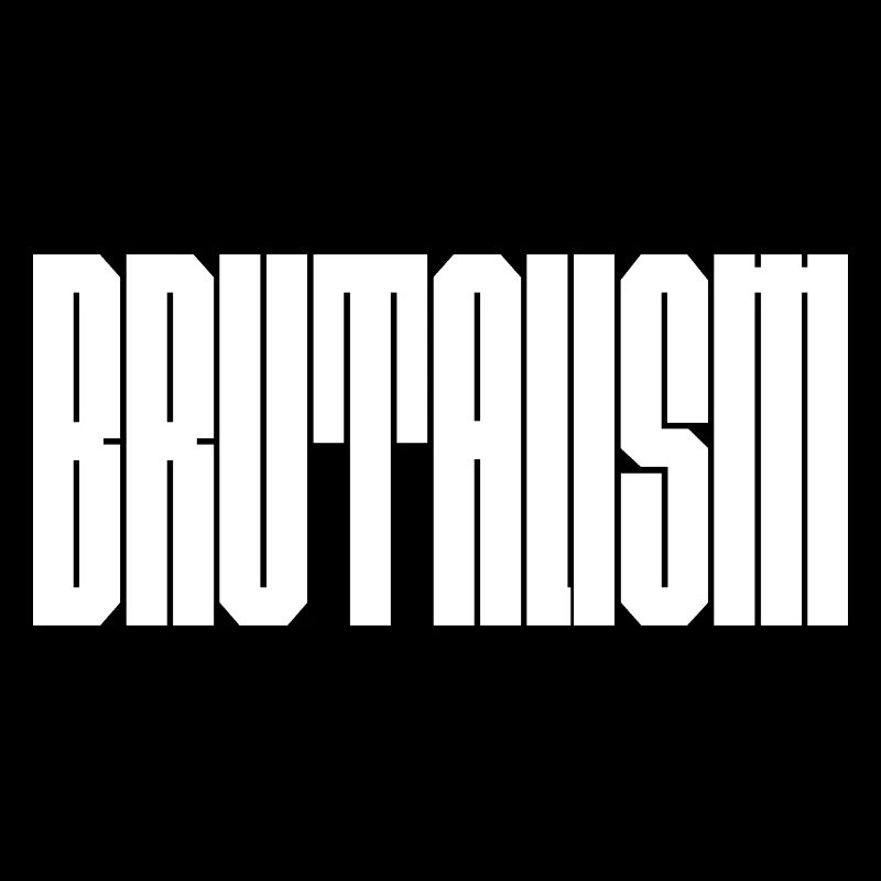 Conception audacieuse du logo Brutalism