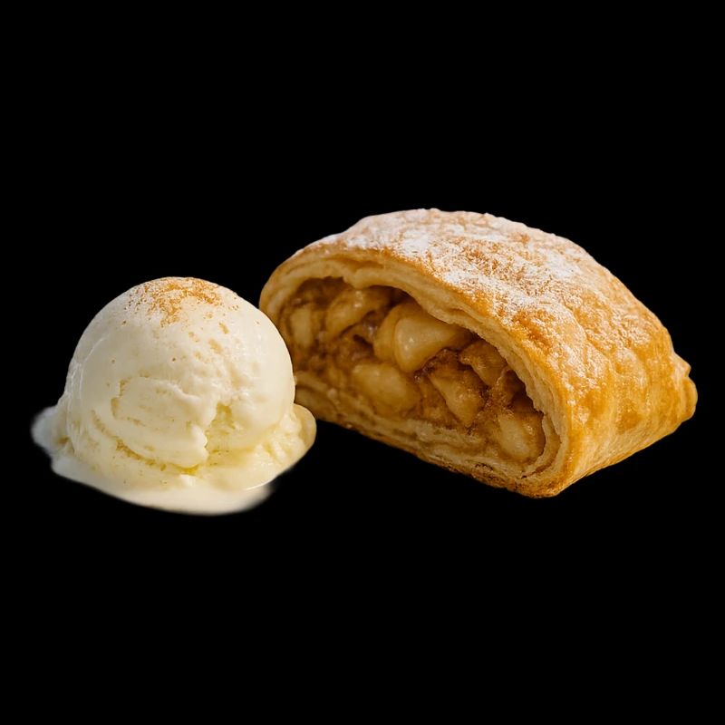 Apfelstrudel mit Vanilleeis