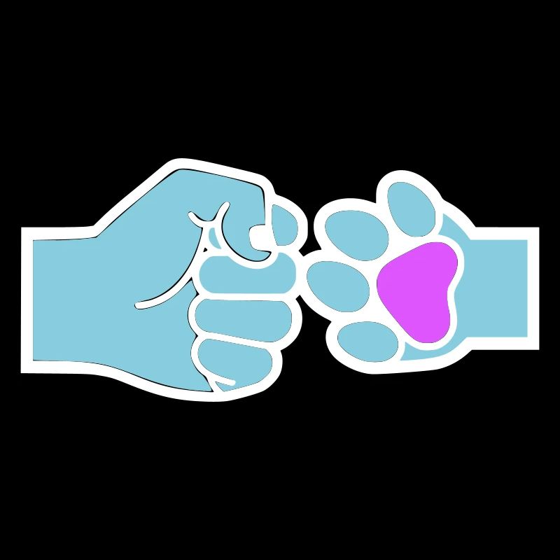 Coup de poing de patte : équipe d’animaux humains