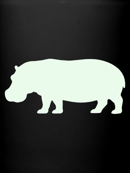 Silhouette d’hippopotame en vert pastel