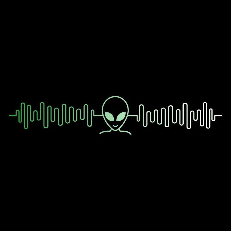 Alien Science-Fiction Nerd Weltall Herzschlag