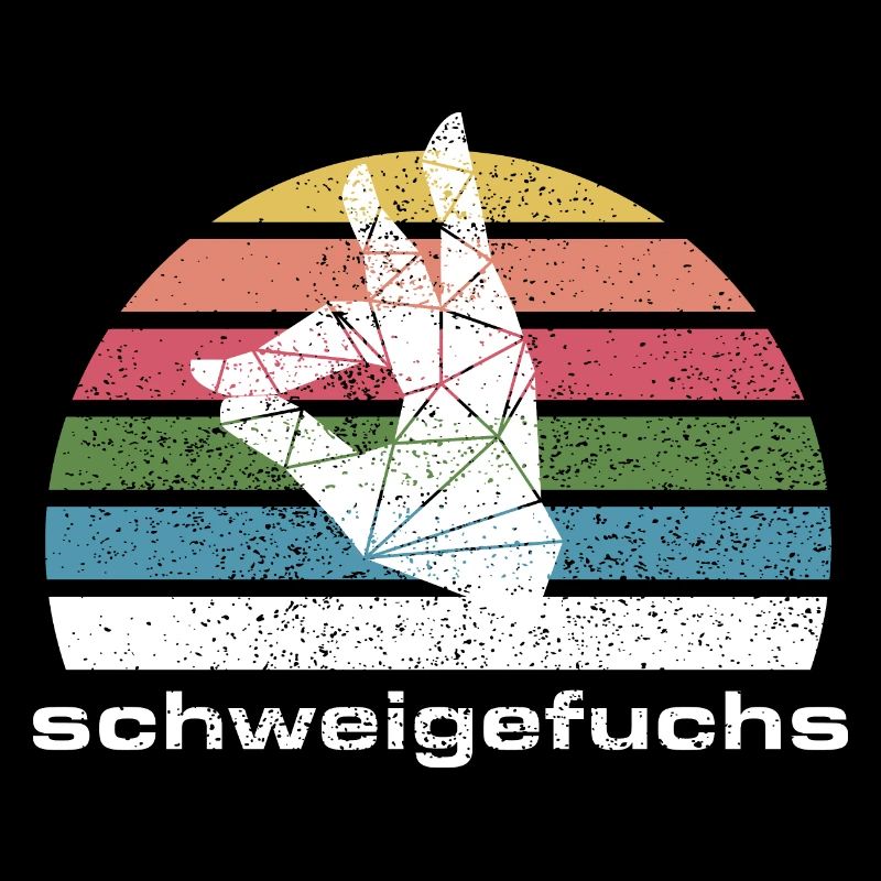 Schweigefuchs im buntem Design