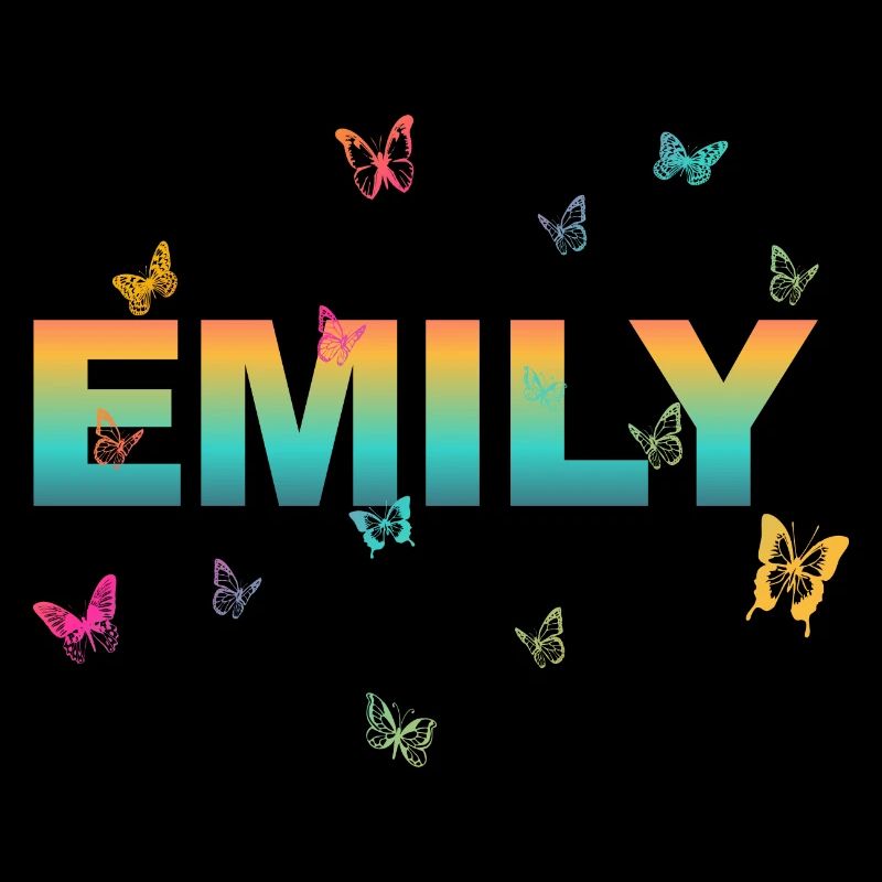 Emily - Schöner Name mit Schmetterlingen, Mädchen