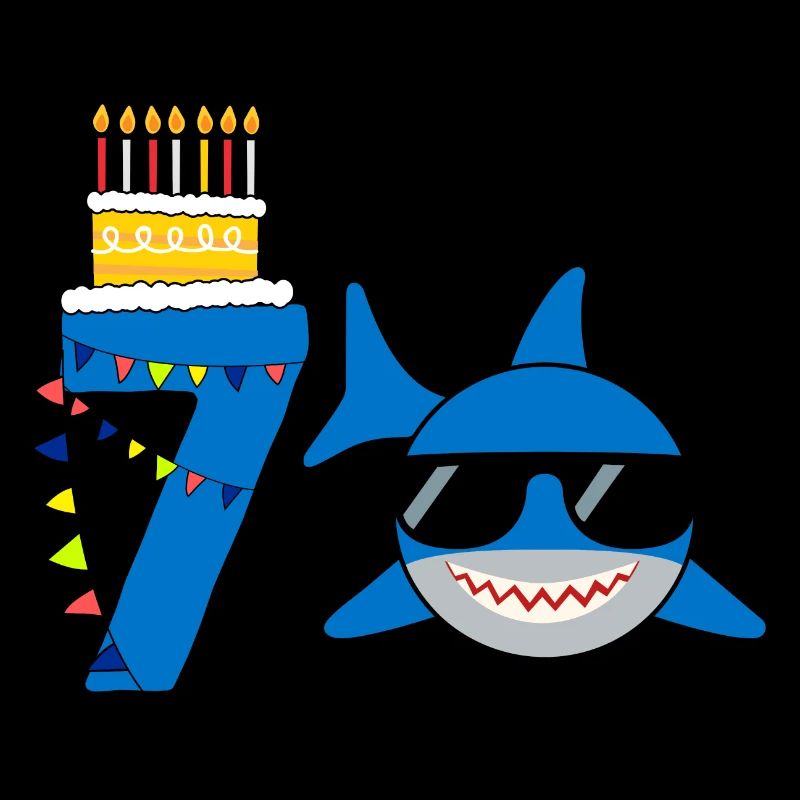 7 Cadeau d’anniversaire Requin drôle 7 ans