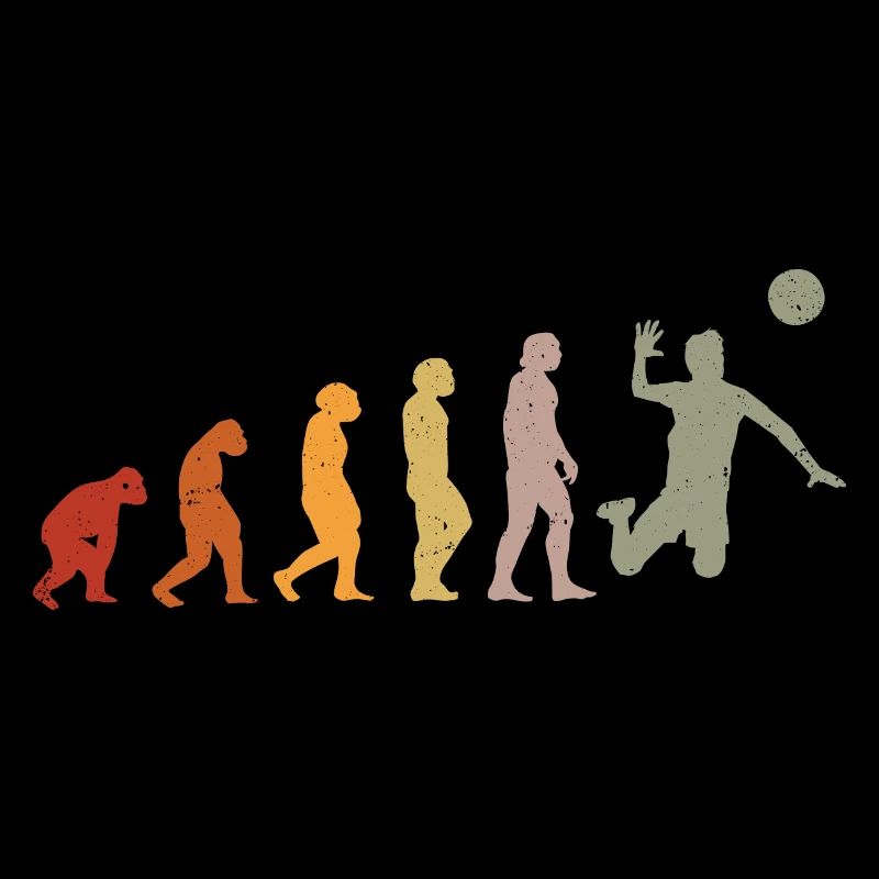 Human Evolution Volleyball Player