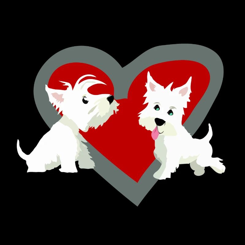 Valentinstag liebende Hunde