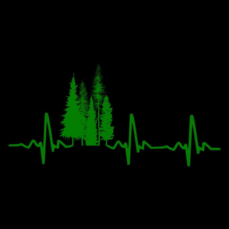 ECG de battement de cœur d’arbre forestier