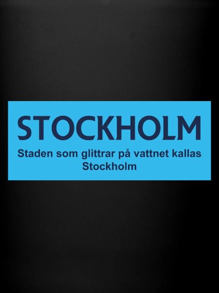 Stockholm Glitzerndes Stadtdesign