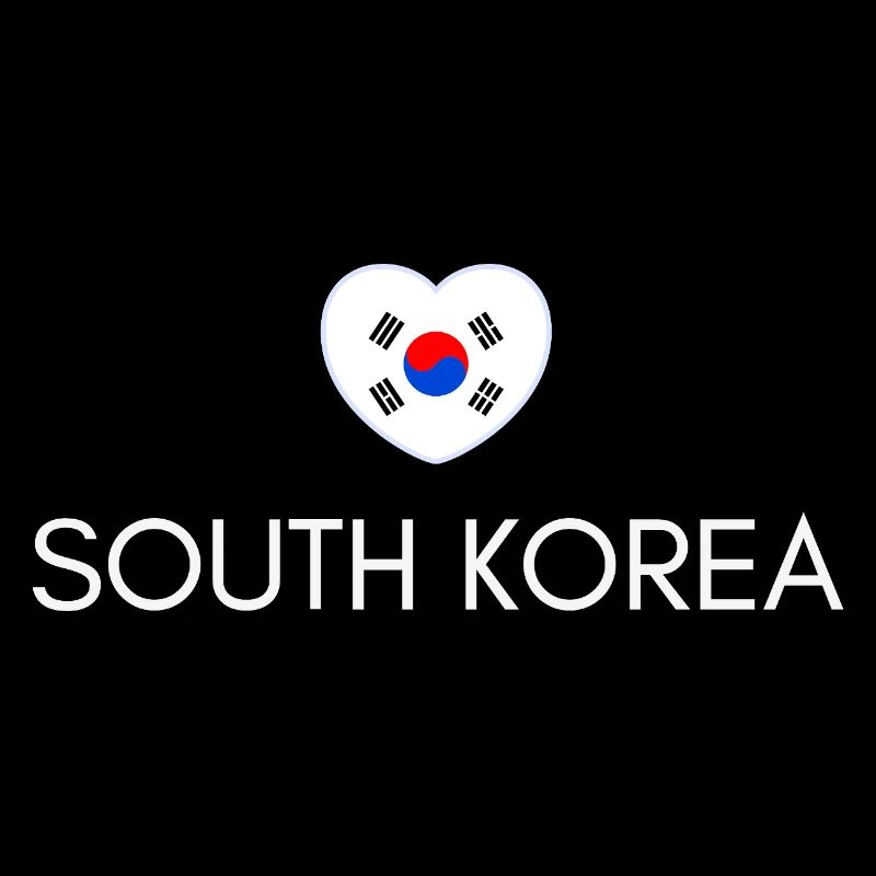 Cœur avec drapeau sud-coréen