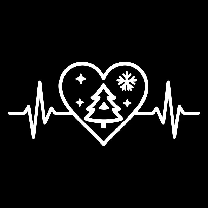 Christmas Winter Heart Tree