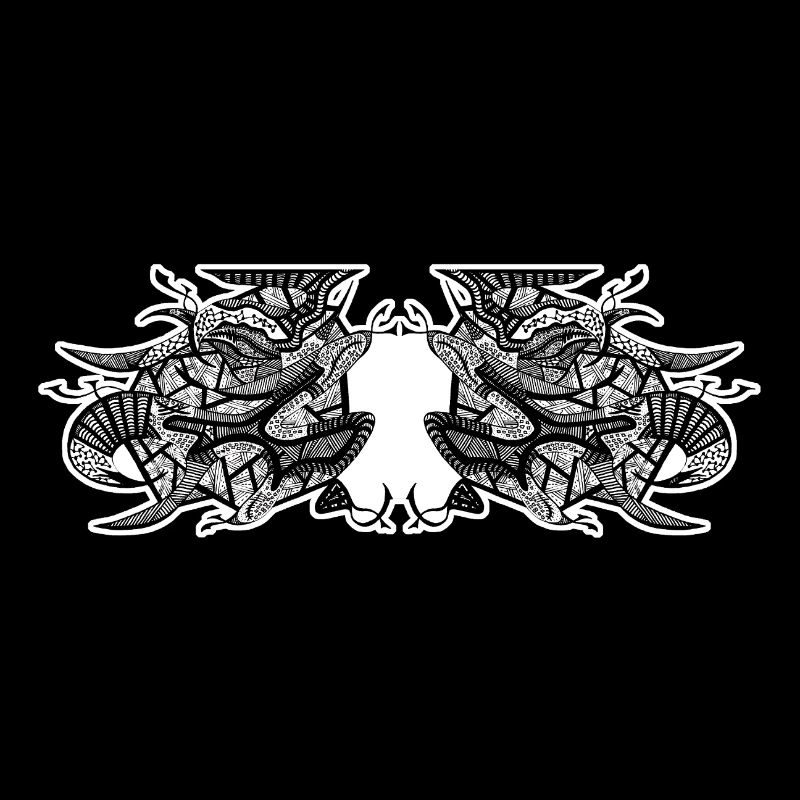 Schwarz-Weiß abstraktes Design Nr. 7