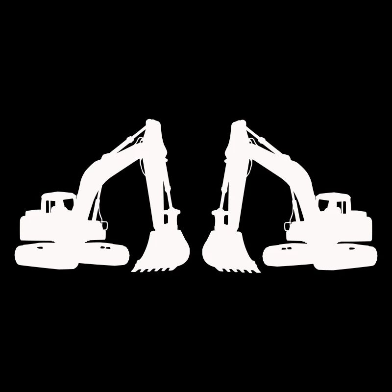 Doppel Bagger Silhouette