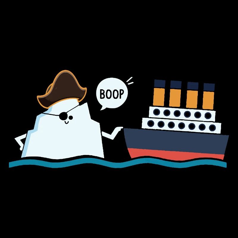 Titanic Drôle Titanic Ic-eberg Pirate Boop Parodie