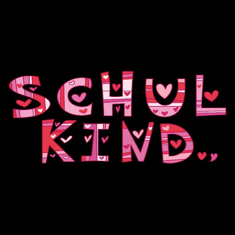 Schulkind mit Herzchen 