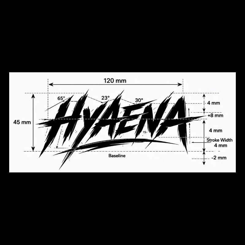 Hyena Aggressive Lettering