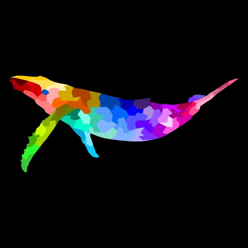 Bunter Regenbogen Wal Geschenk Tier