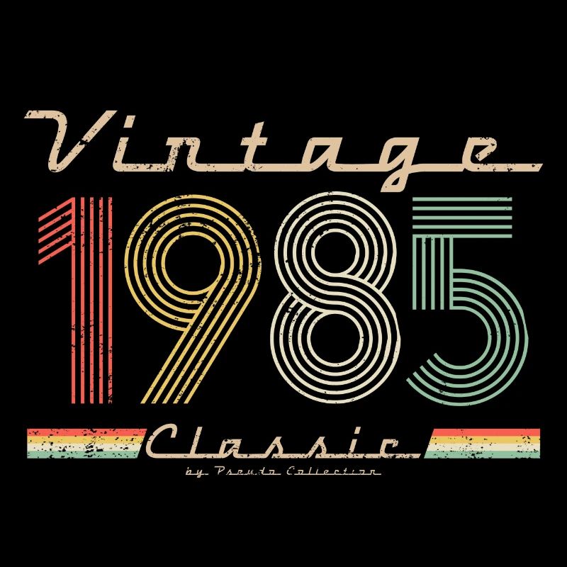 Vintage classique 1985 pseudo rétro année de naissance