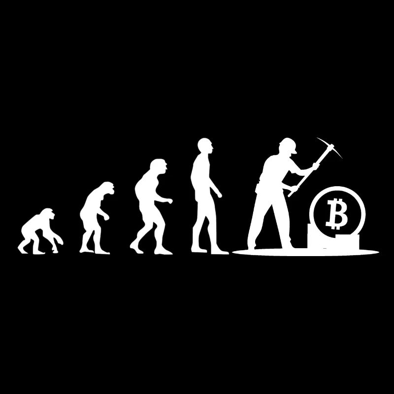 bitcoin mining crypto shirt gift geschenk Evolutio