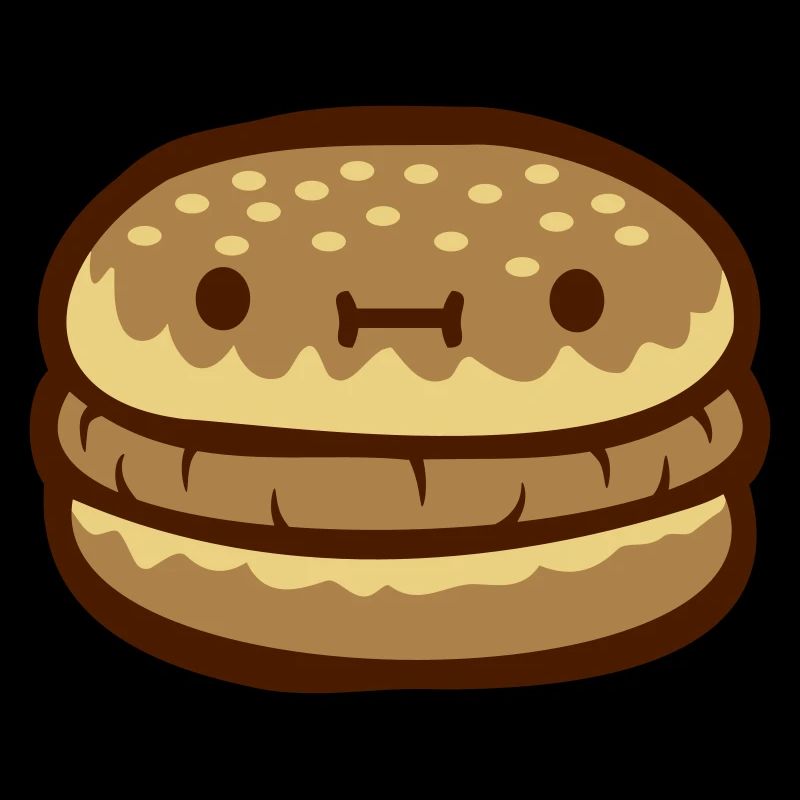 Cute face cheeseburger