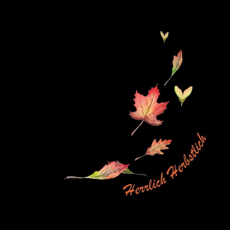 Herbstblaetter mit Text