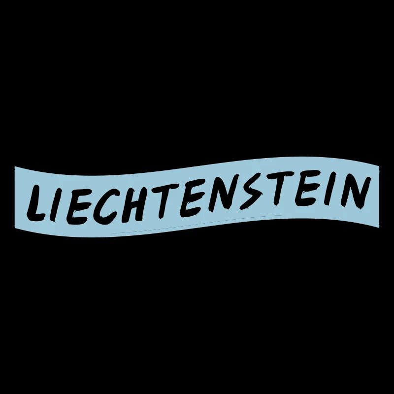 Liechtenstein lettering Flag vector graphic