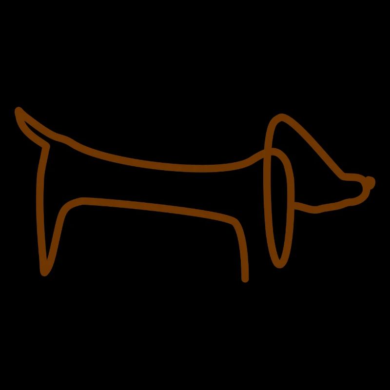 Dachshund Silhouette Giftk Dog Drawing