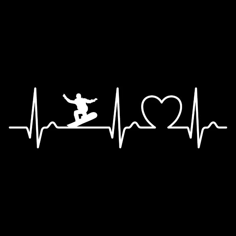 ECG Curve - Heart Curve - Pulse - Snowboard