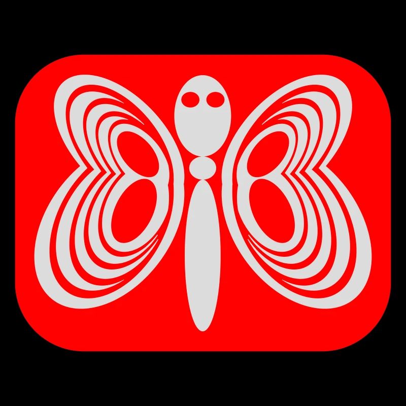 butterfly on red