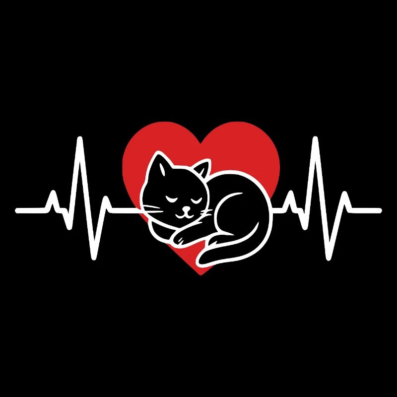 ECG Cœur Chat