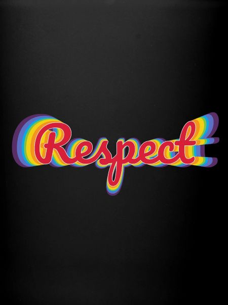 Respekt im Regenbogen-Design