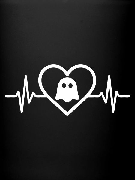 Design Halloween fantome Heartbeat