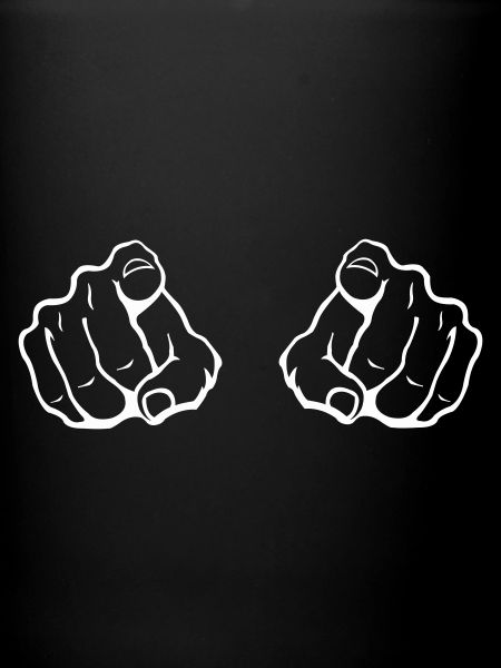 Two index fingers eye-catcher