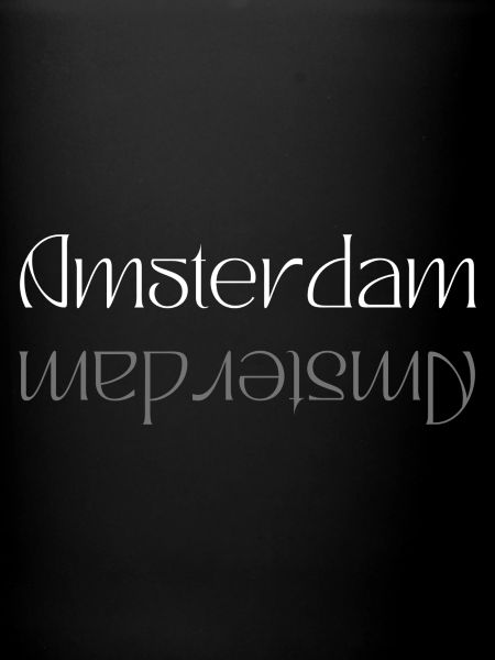 Miroir du mot-symbole Amsterdam