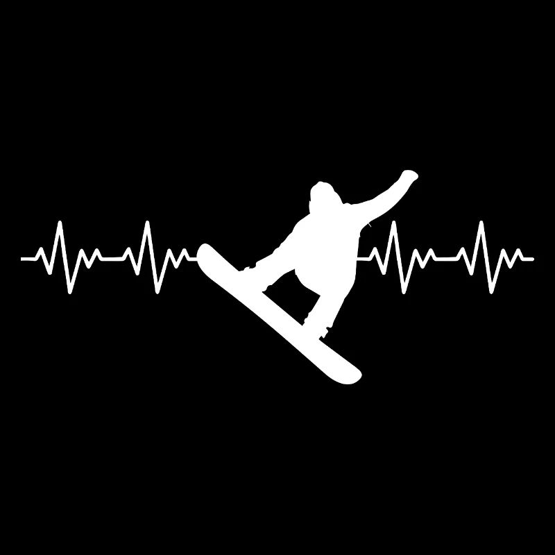 Snowboard Snowboarder EKG Herzschlag