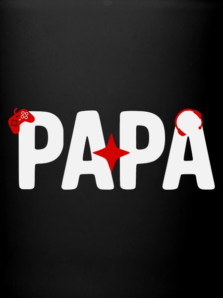 Papa Gamer mit Controller