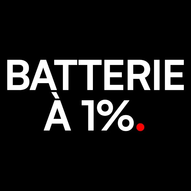 Battery at 1% humor fatigue work