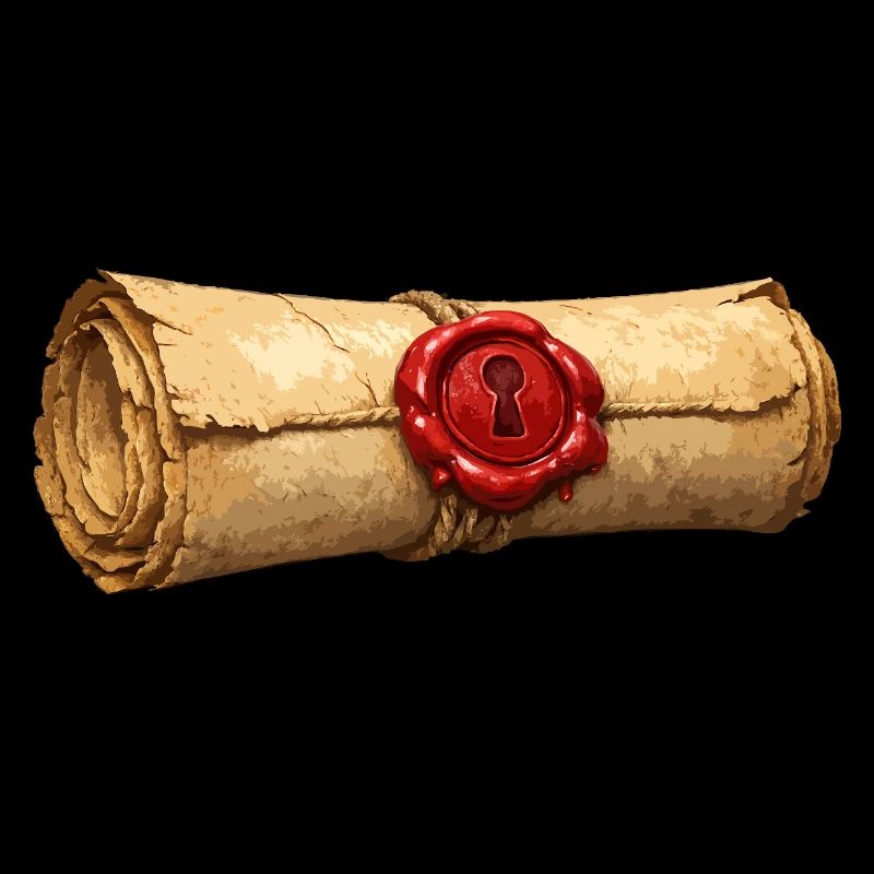 Papyrus Scroll with Red Seal