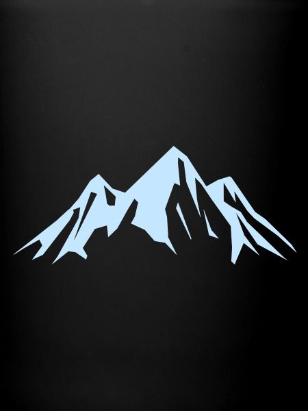 Bergsilhouette im Himmelblau