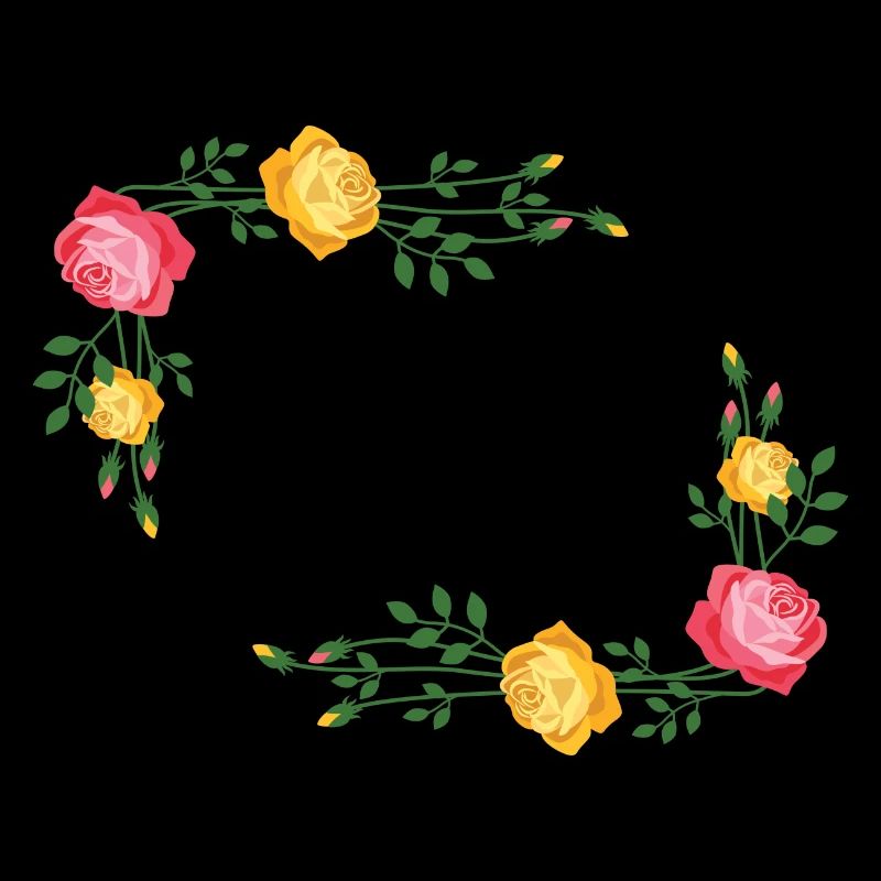 Cadre de couronne de fleurs