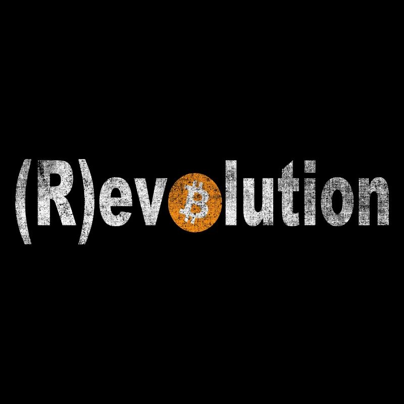 Bitcoin bedeutet Revolution Evolution BTC Logo Krypto
